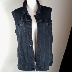 Black Denim Vest